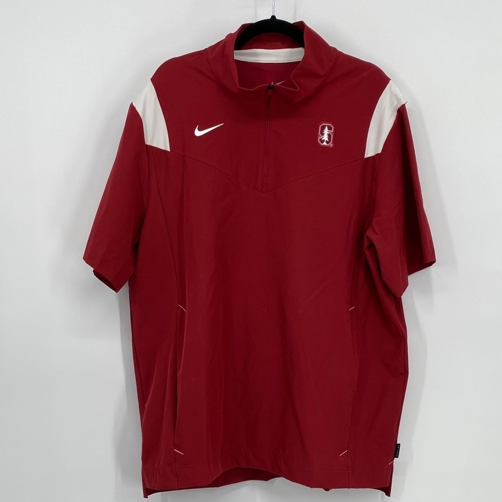 Stanford Cardinal Nike 1/4 Zip Short Sleeve Shirt Size XL
